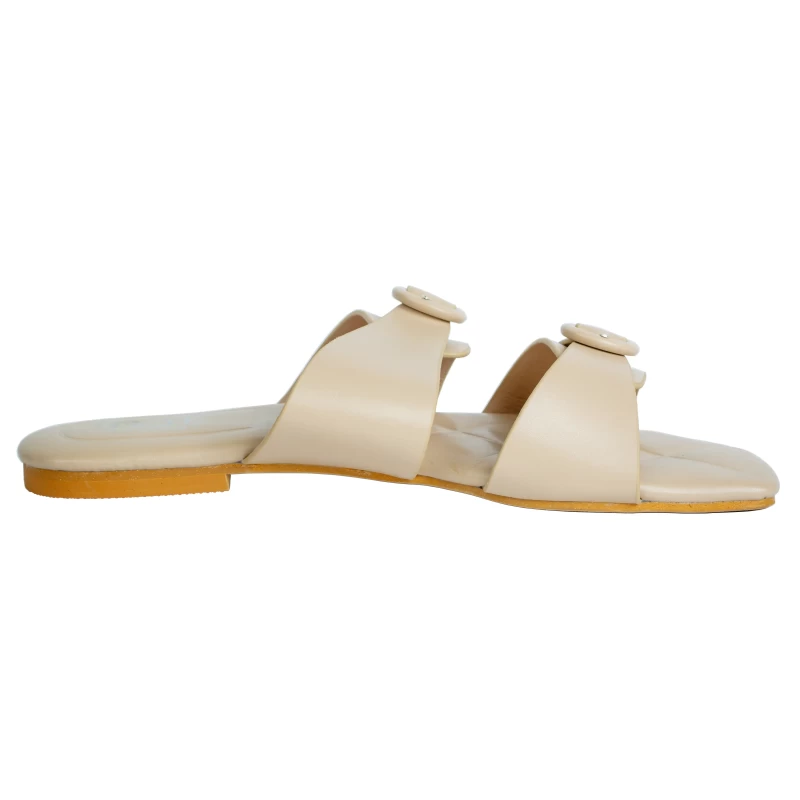 Stella Pastel Flat Sandal-Beige