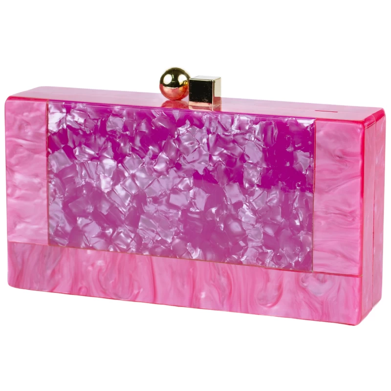 Lisa Acrylic Clutch-Roseo 3