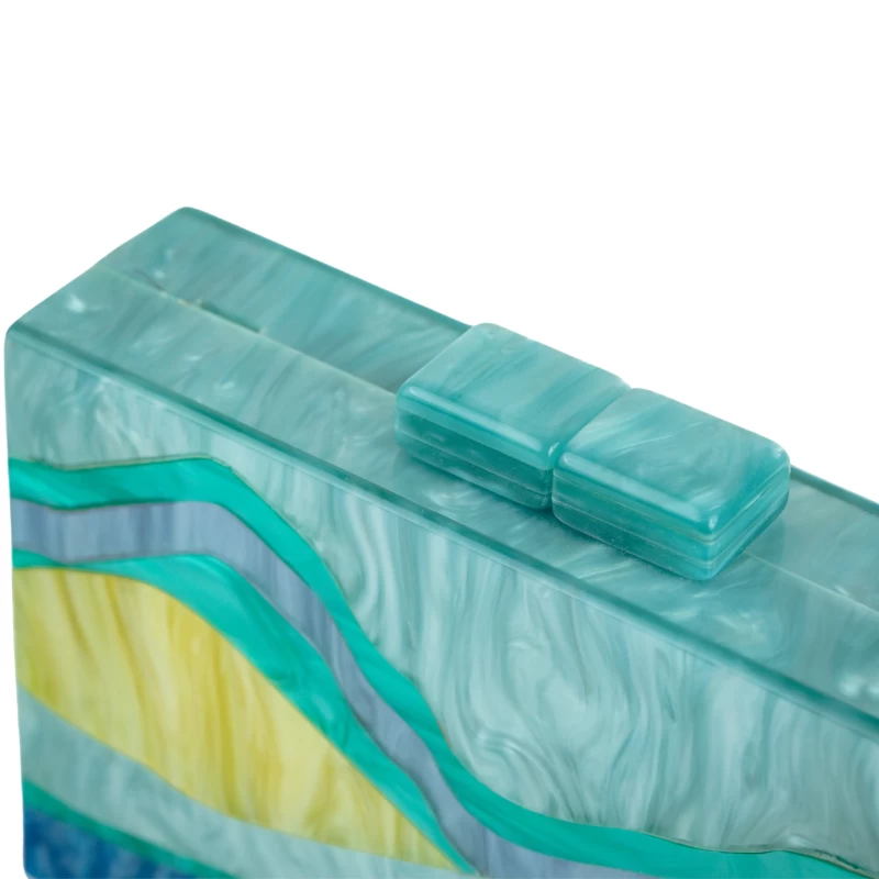 Marbella Acrylic Clutch-Blue 7