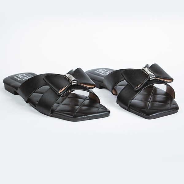 Stella Flat Sandal-Black 4