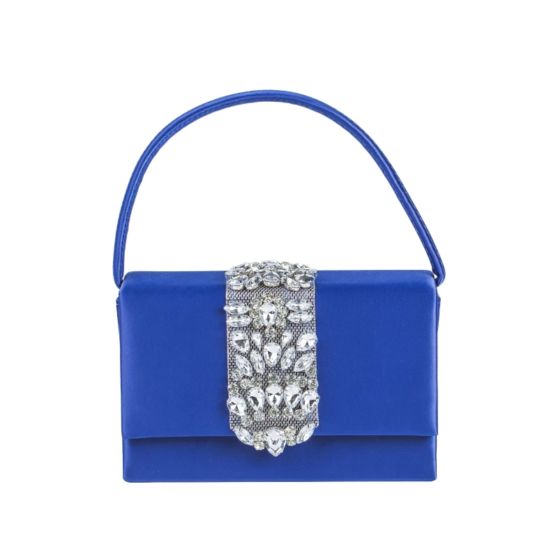 Viola Satin Purse-Royal Blue