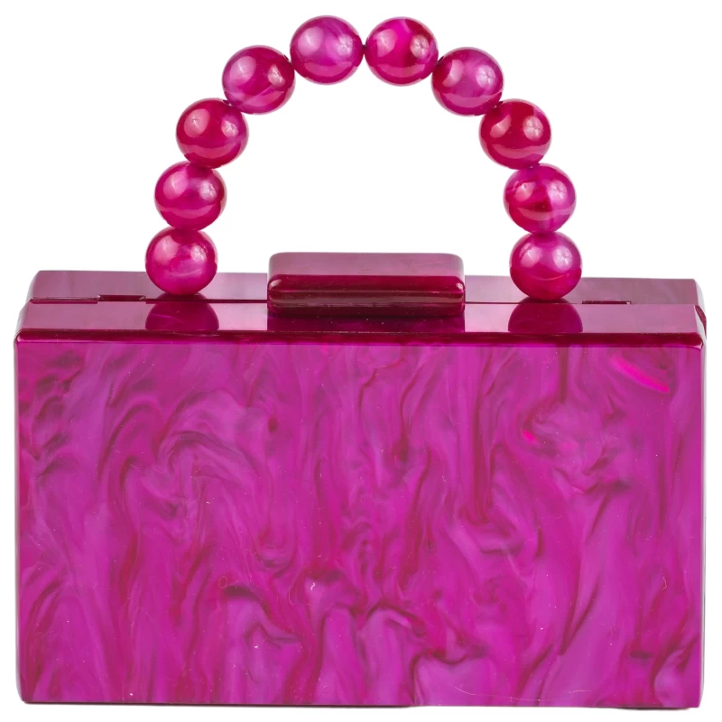 Bubble Acrylic Clutch-Roseo 4