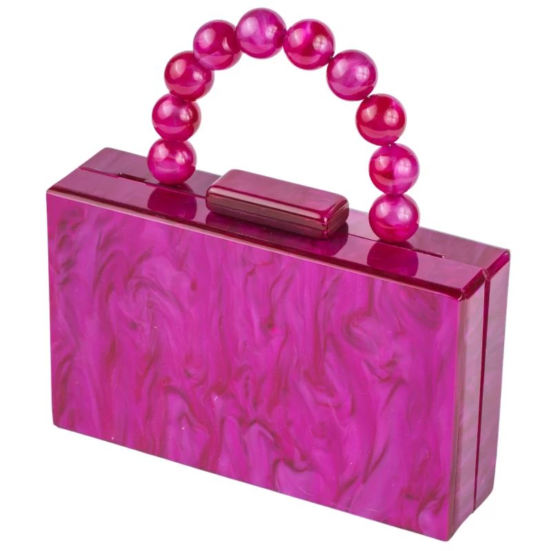 Bubble Acrylic Clutch-Roseo 3