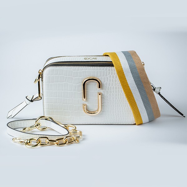 Coco Croc Cross Body Bag-T-White