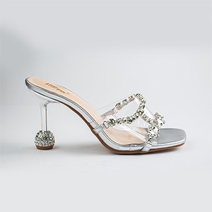 Cristella Heel-Silver