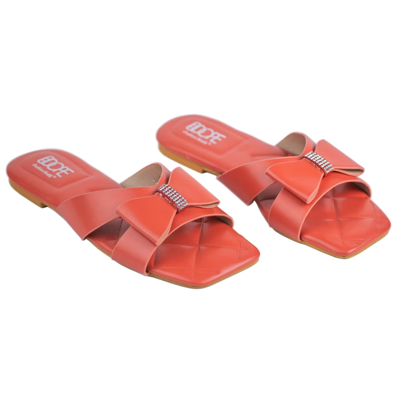 Stella Flat Sandal-Orange 2