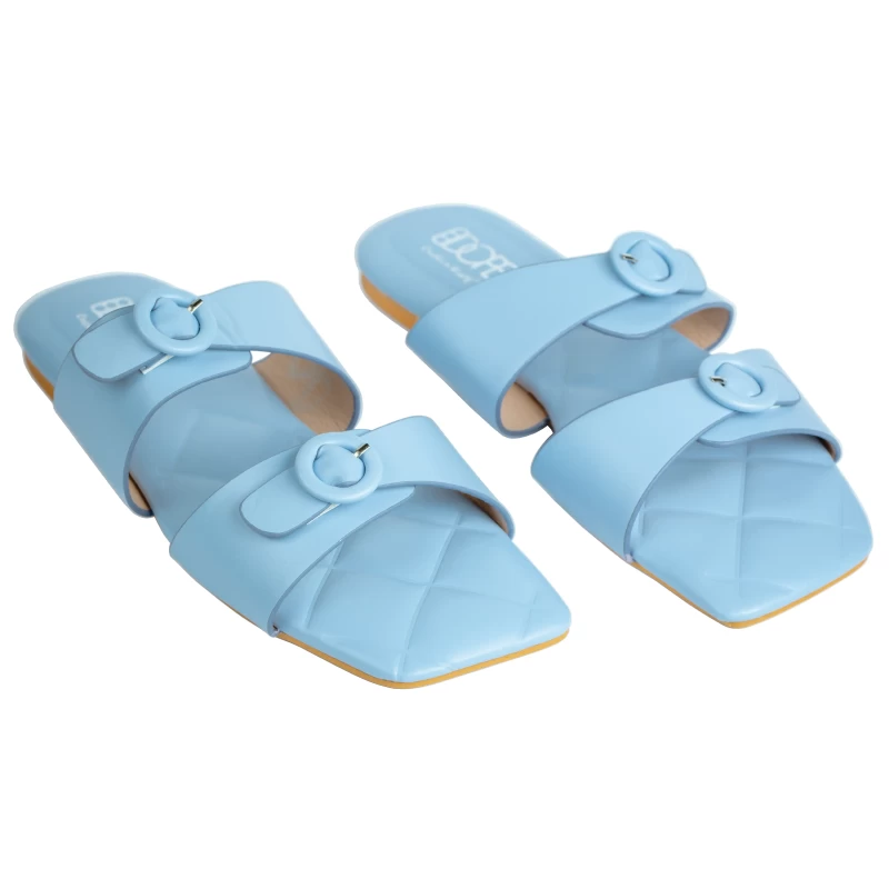 Stella Pastel Flat Sandal-Sky Blue 2