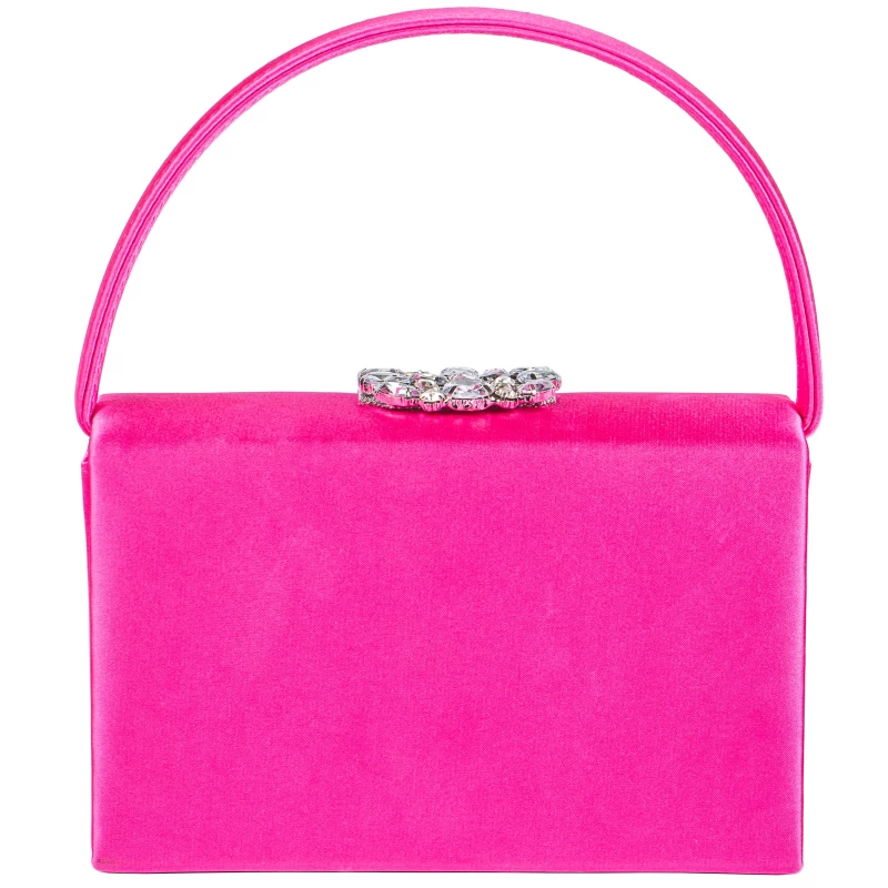 Viola Satin Purse-Fuchsia 4