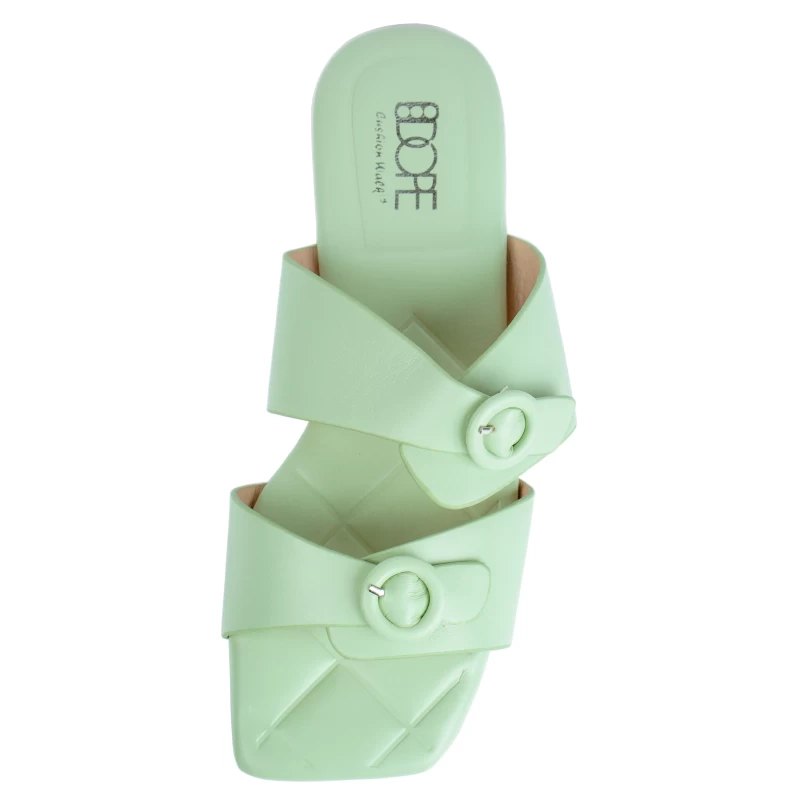 Stella Pastel Flat Sandal-Green