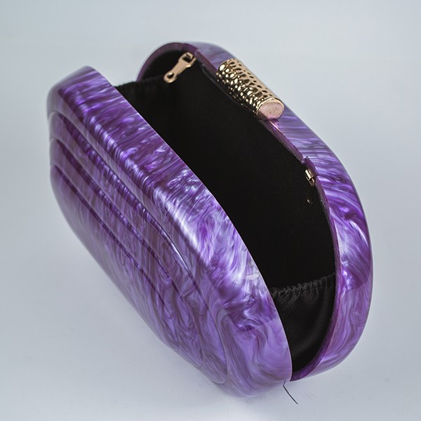 Rosa Acrylic Clutch-Purple 3