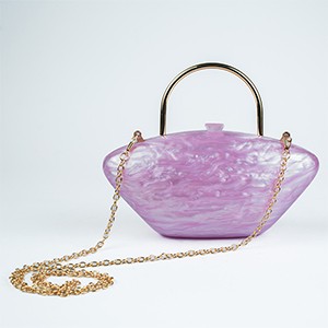 Perilina Acrylic Clutch-Pink