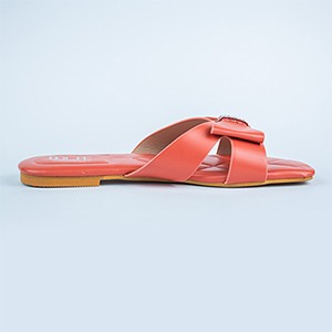 Stella Flat Sandal-Orange