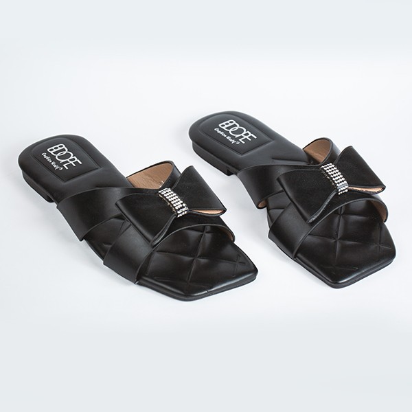 Stella Flat Sandal-Black 3