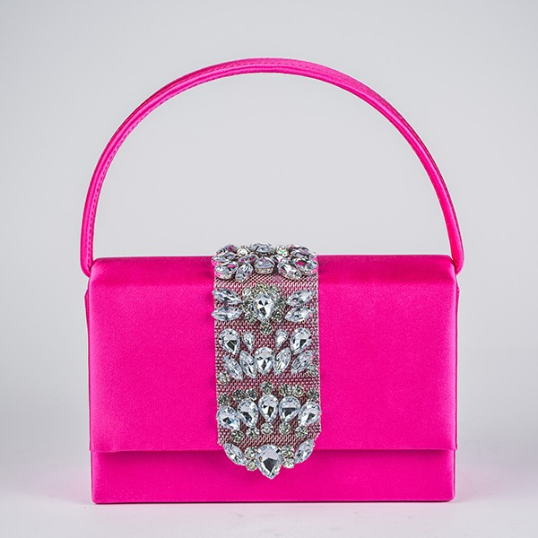 Viola Satin Purse-Fuchsia