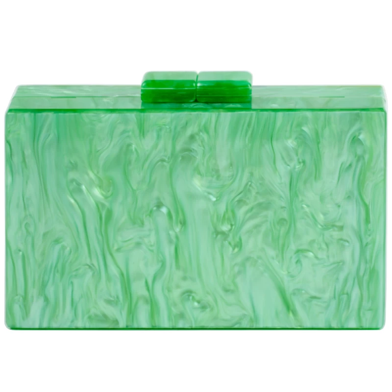 Maze Acrylic Clutch-Green 4