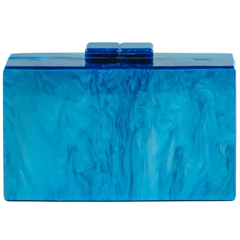 Maze Acrylic Clutch-Blue 6