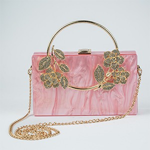 Bling Acrylic Clutch-Pink