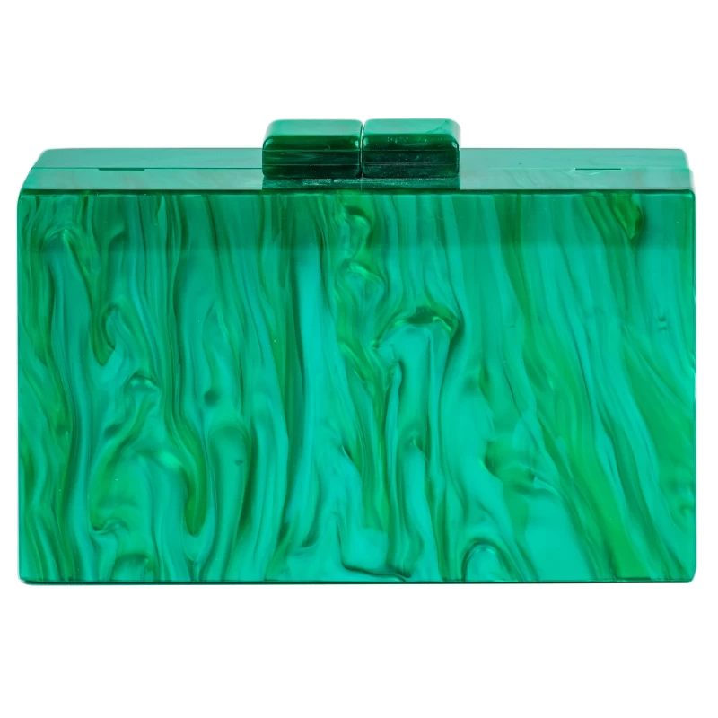 Marbella Acrylic Clutch-Green 4