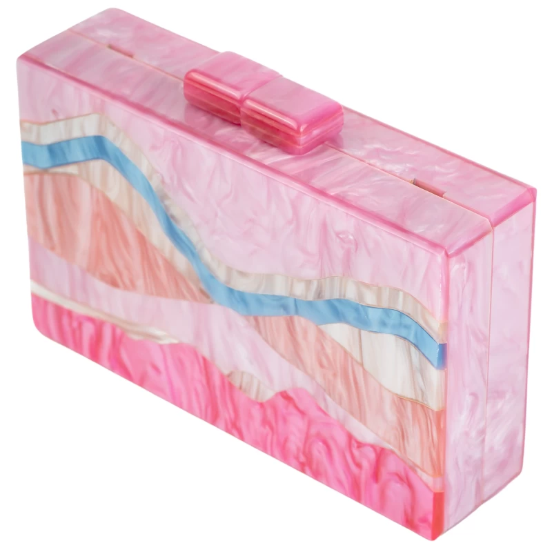 Marbella Acrylic Clutch-Roseo 6