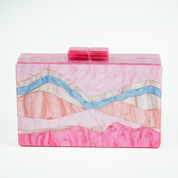 Marbella Acrylic Clutch-Roseo 8