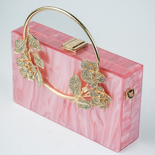 Bling Acrylic Clutch-Pink 2