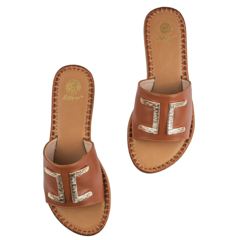 Chloe Flat Sandal-Brown 4