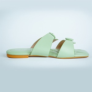 Stella Pastel Flat Sandal-Green