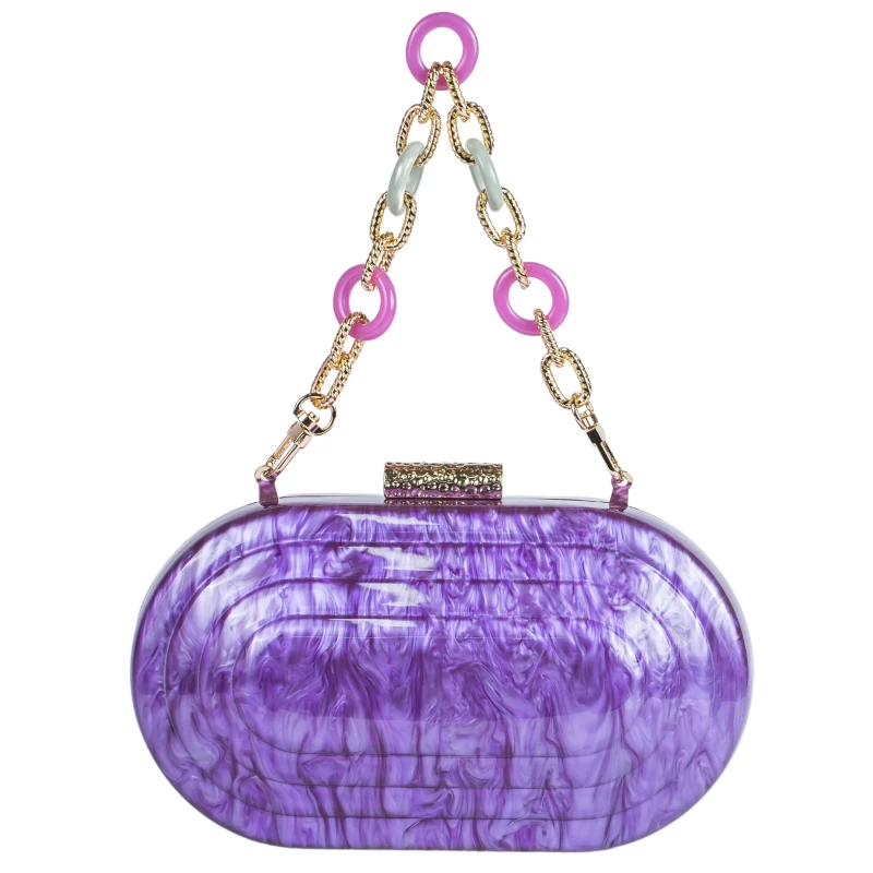 Rosa Acrylic Clutch-Purple 4