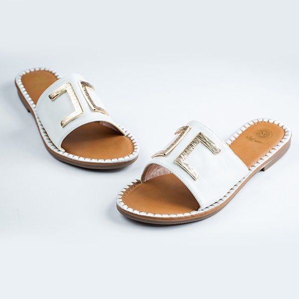 Chloe Flat Sandal-White 4