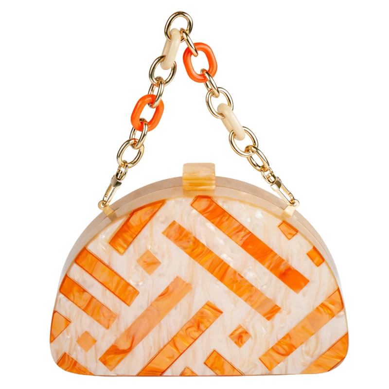 Sunny Acrylic Clutch-Orange 6