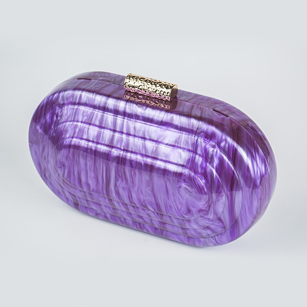 Rosa Acrylic Clutch-Purple 2