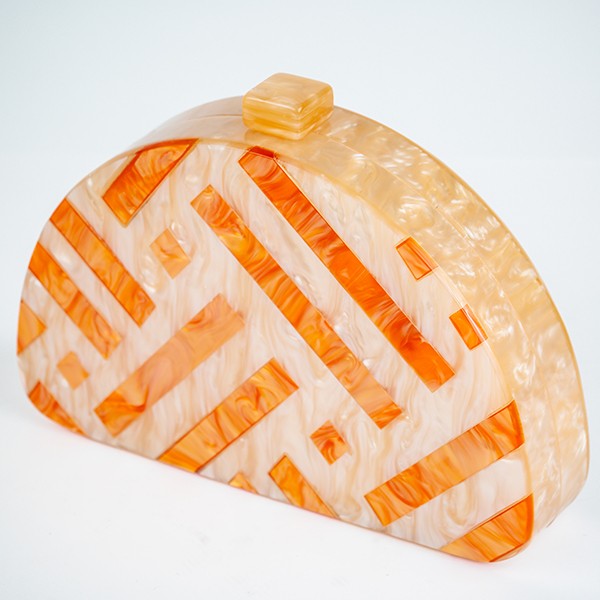 Sunny Acrylic Clutch-Orange