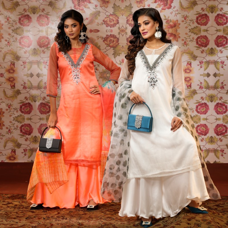 NOOR | Stitched 3 Pc | Code No. MSK-08 2