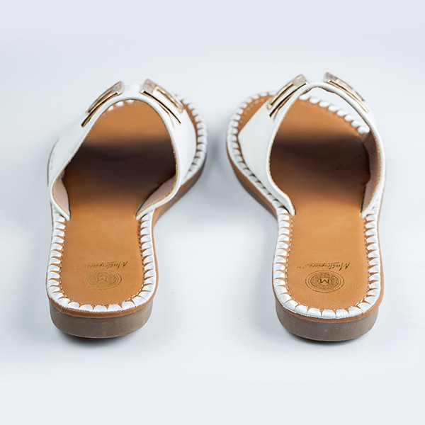 Chloe Flat Sandal-White 3