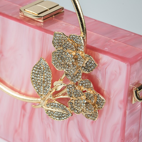 Bling Acrylic Clutch-Pink 5