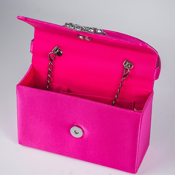 Viola Satin Purse-Fuchsia 5