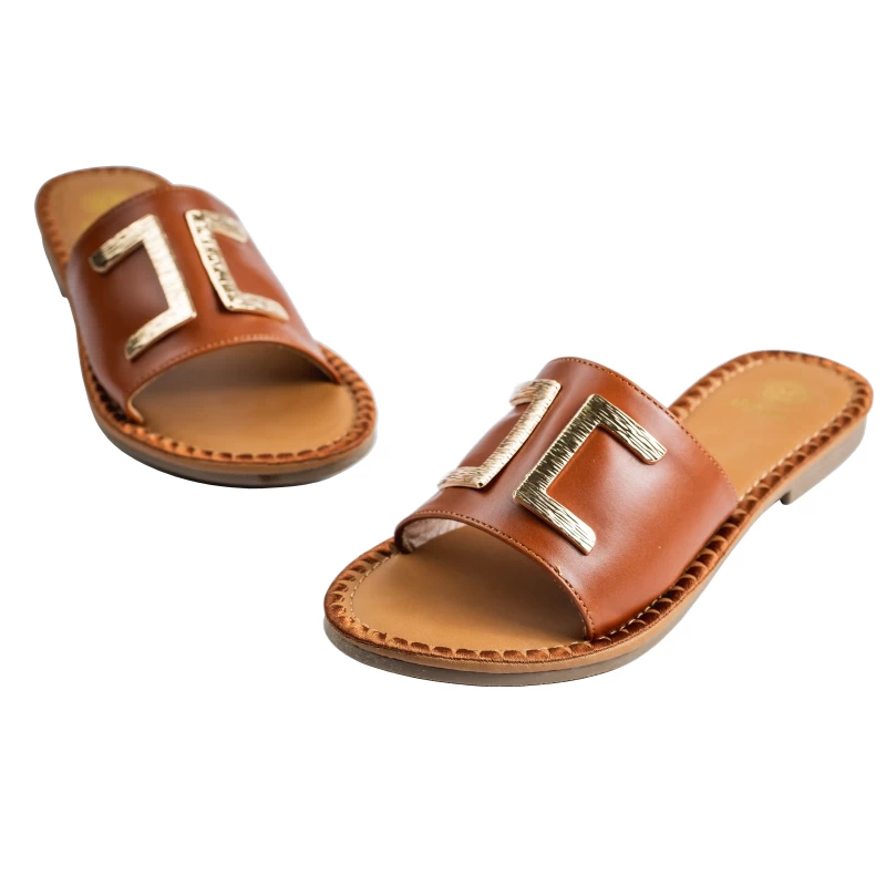 Chloe Flat Sandal-Brown 5