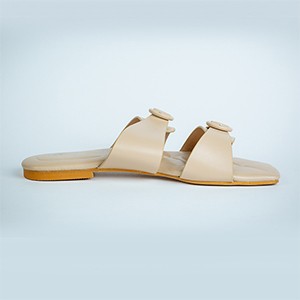 Stella Pastel Flat Sandal-Beige