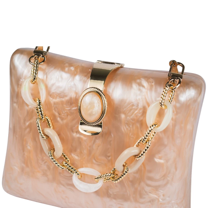 Charlot Acrylic Clutch-Champagne 6