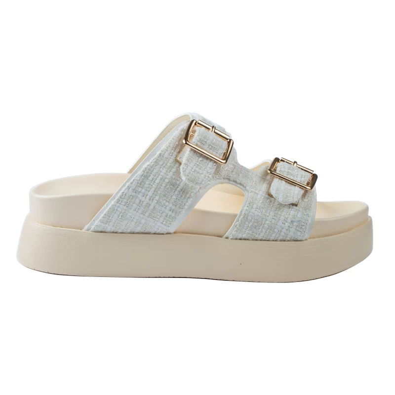 Arizona Double Strap Slide-Beige