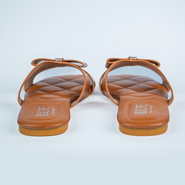 Stella Flat Sandal-Brown 5