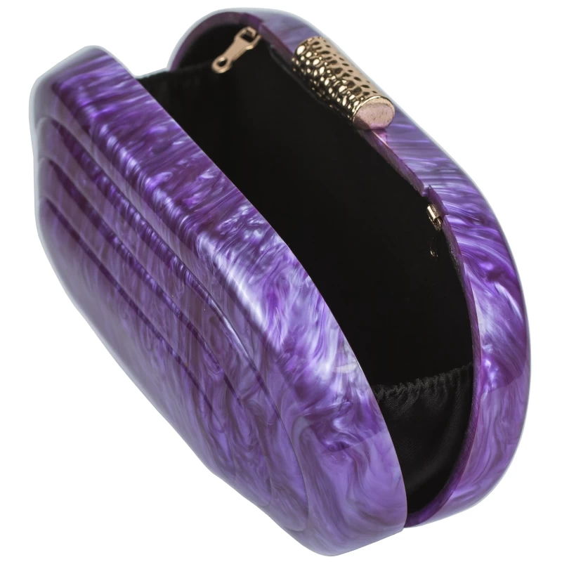 Rosa Acrylic Clutch-Purple 3