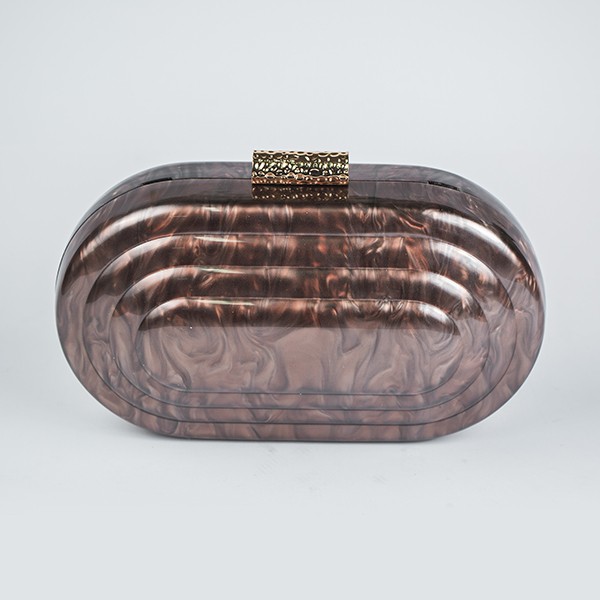 Rosa Acrylic Clutch-Coffee 6