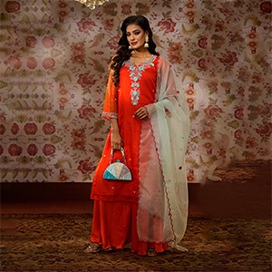 NOOR | Stitched 3 Pc | Code No. MSK-18