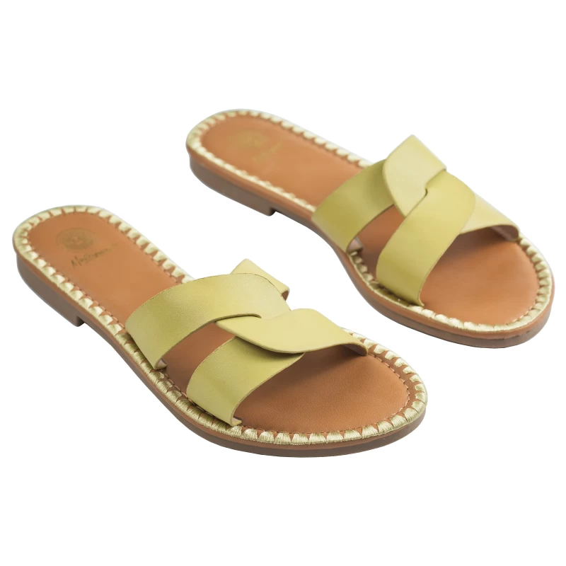 Crisso Flat Sandal-Green