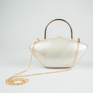 Perilina Acrylic Clutch-Beige