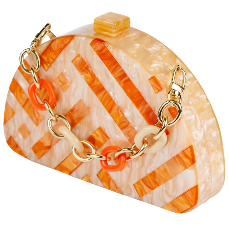 Sunny Acrylic Clutch-Orange 4