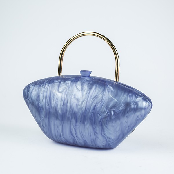 Perilina Acrylic Clutch-Blue