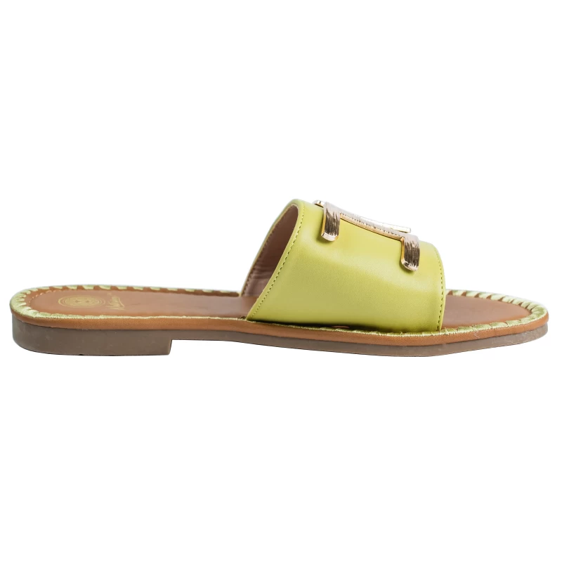 Chloe Flat Sandal-Green