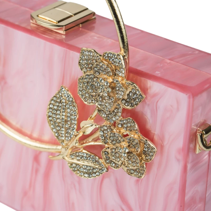 Bling Acrylic Clutch-Pink 3